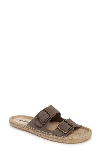Women's Soludos Espadrille Slide Sandal .5 M - Grey