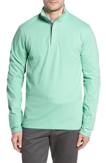 Men's Cutter & Buck Hewitt Quarter Zip Pullover, Size - Green