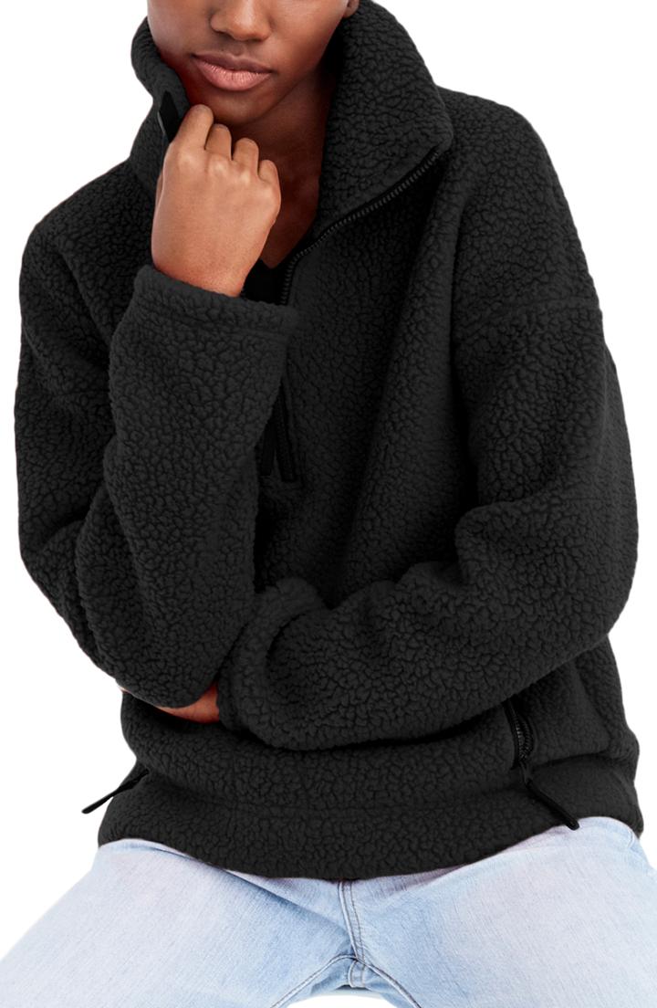 Women's J. Crew Perfect Fit Stripe Turtleneck, Size - Blue