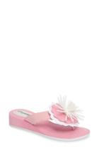 Women's Jeffrey Campbell Itopia Fringed Wedge Flip Flop M - Pink