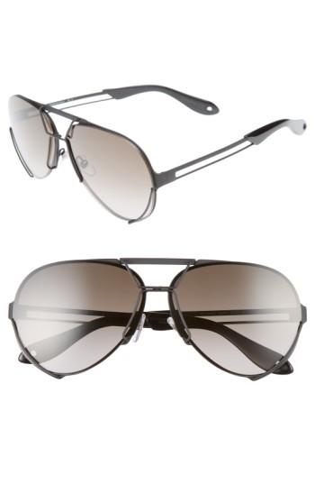 Men's Givenchy 7014/s 65mm Aviator Sunglasses - Black