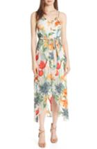 Women's Alice + Olivia Susana Floral Midi Dress - Ivory
