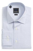 Men's David Donahue Trim Fit Check Dress Shirt 34/35 - Orange
