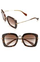 Women's Miu Miu 52mm Retro Sunglasses - Havana