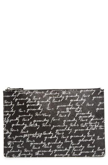 Givenchy Medium Print Coated Canvas Pouch - Black