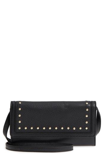 Cole Haan Cassidy Leather Rfid Crossbody Wallet - Black