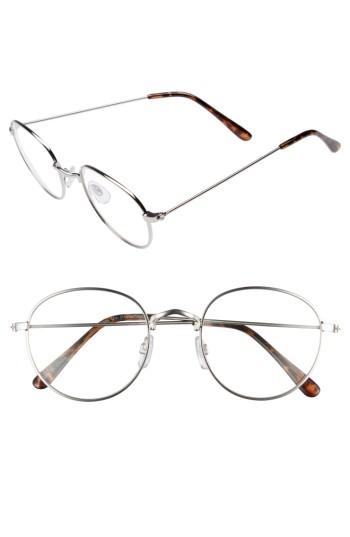 Women's Bp. 50mm Round Fashion Glasses - Silver/ Clear