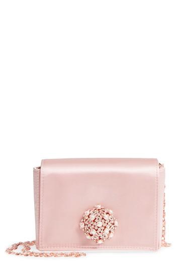 Ted Baker London Embellished Satin Evening Bag - Pink