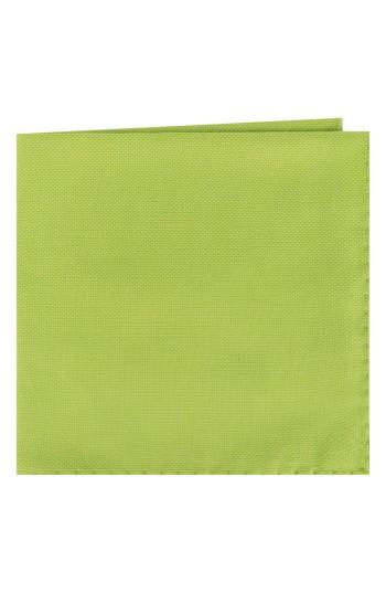 Men's Ted Baker London Solid Cotton Pocket Square, Size - Green
