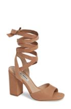 Women's Steve Madden Kenny Ankle Wrap Sandal .5 M - Brown