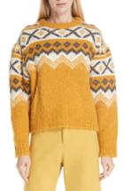 Women's Sea Fair Isle Shirred Sleeve Sweater - Yellow