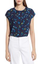 Women's Halogen Cap Sleeve Woven Blouse - Blue