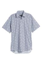 Men's Jared Lang Slim Fit Feather Print Sport Shirt