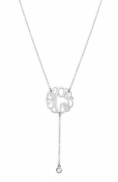 Women's Argento Vivo Personalized Three Initial Y-necklace