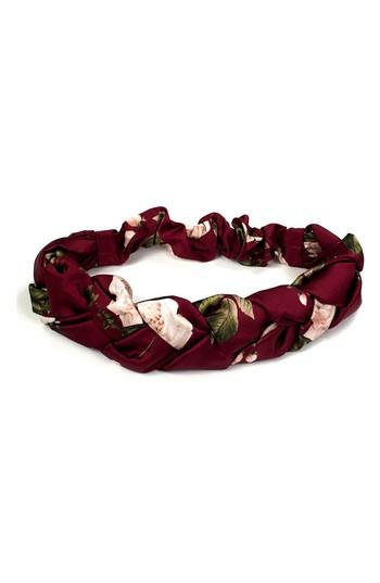 New Friends Colony Winter Rose Braided Head Wrap, Size - Red