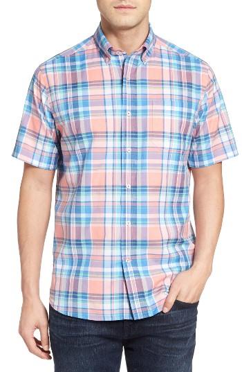 Men's Southern Tide Ocean Boulevard Classic Fit Plaid Short Sleeve Sport Shirt
