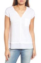 Petite Women's Sanctuary City Mix Layered Look Tee P - White