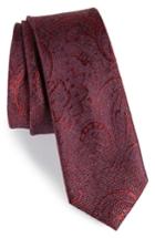 Men's Calibrate Hawkins Botanical Silk Tie, Size - Burgundy