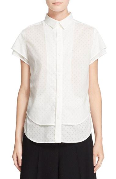 Women's Y's By Yohji Yamamoto Short Sleeve Layer Top