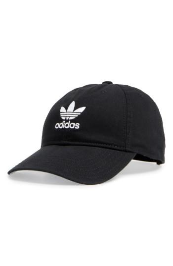 Women's Adidas Trefoil Baseball Cap - Black