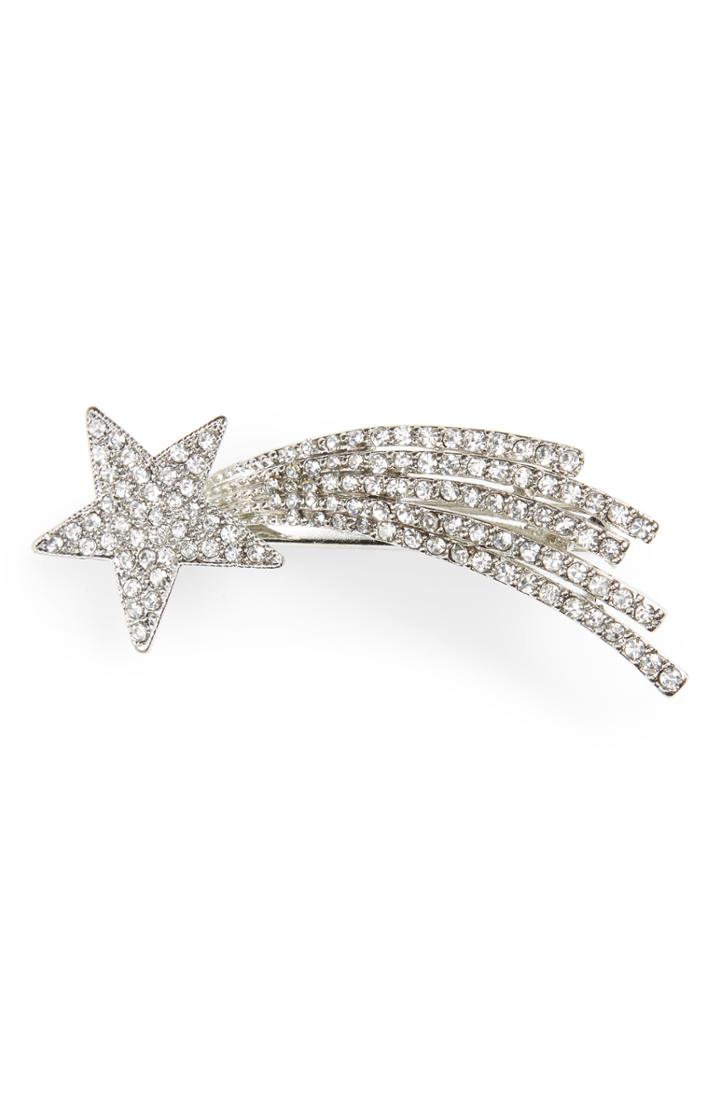 Cara Crystal Shooting Star Barrette, Size - Metallic
