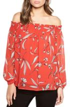 Women's Bardot Amelia Off The Shoulder Top - Red