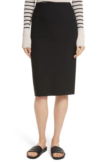 Women's Vince Stretch Ponte Pencil Skirt - Black