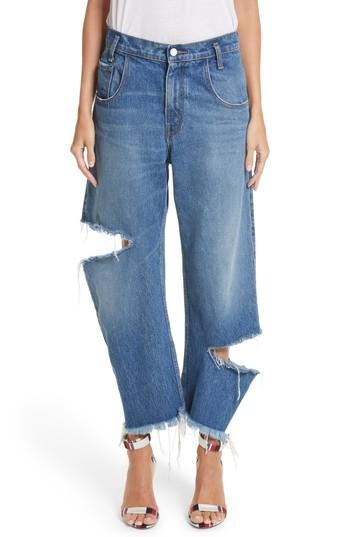 Women's Monse Broken Leg Ripped Jeans - Blue