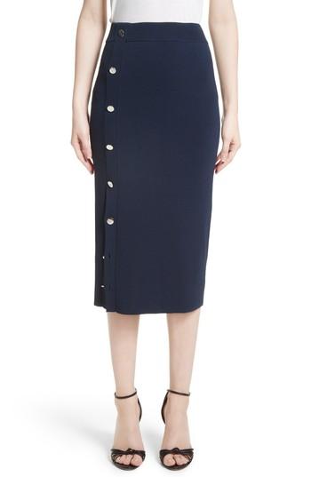 Women's Altuzarra Button Detail Knit Pencil Skirt - Blue