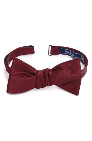 Men's The Tie Bar Herringbone Silk Bow Tie
