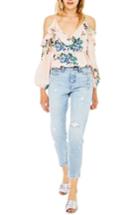 Women's Astr The Label Grace Cold Shoulder Wrap Blouse - Pink