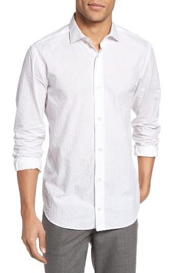 Men's Eleventy Tonal Jacquard Weave Sport Shirt