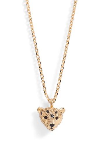 Women's Kate Spade New York Run Wild Cheetah Pendant Necklace
