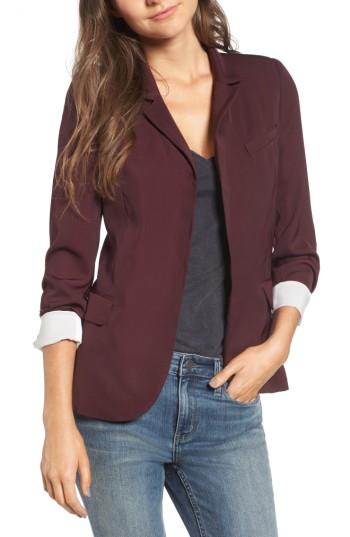 Women's Treasure & Bond Classic Blazer, Size - Burgundy