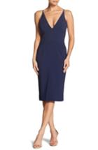 Women's Dress The Population Lyla Crepe Sheath Dress, Size - Blue