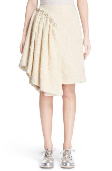 Women's Simone Rocha Embellished Sparkle Tweed Skirt