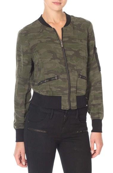 Women's Sanctuary Camo Print Bomber Jacket
