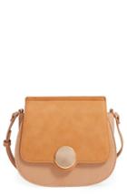 Sole Society Rowen Faux Leather Crossbody Bag - Brown
