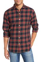 Men's Bonobos Unbutton Down Slim Fit Plaid Sport Shirt, Size - Blue