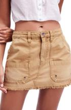 Women's Free People Canvas Miniskirt - Beige