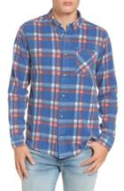 Men's Rvca X Kevin Long Plaid Shirt, Size - Blue