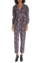 Women's La Vie Rebecca Taylor Wrap Style Cotton Toile Jumpsuit - Purple