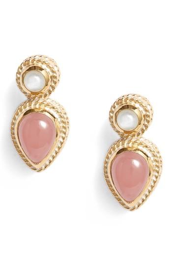 Women's Anna Beck Guava Quartz & Moonstone Stud Earrings