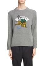Men's Kenzo Jumping Tiger Wool Sweater - Grey