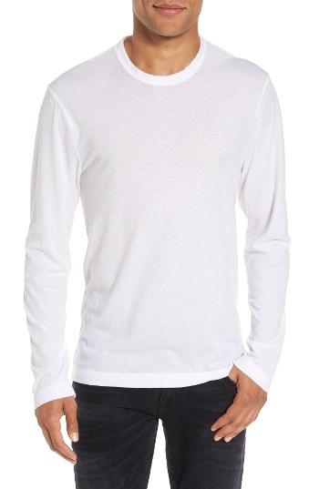 Men's James Perse Melange Knit Long Sleeve T-shirt (xl) - White