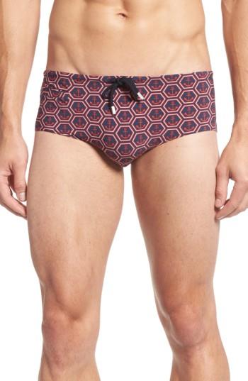 Men's Vilbrequin Anchor Swim Briefs - Blue