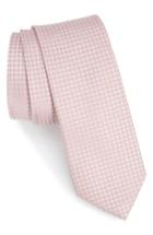 Men's The Tie Bar Check Silk Tie, Size - Pink