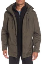 Men's Reaction Kenneth Cole Hooded Jacket With Inset Fleece Bib - Green