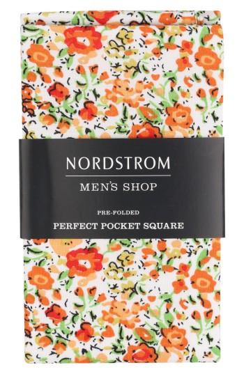 Men's Nordstrom Men's Shop The Perfect Pre-folded Pocket Square, Size - Beige