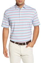 Men's Peter Millar Blount Stripe Stretch Jersey Polo - White